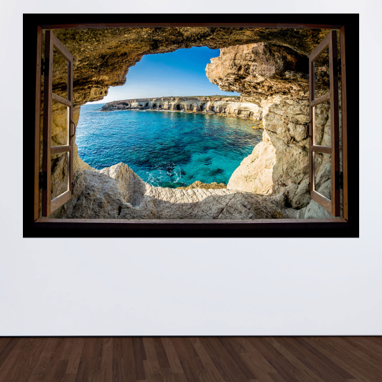 Vinilo Adhesivo Decorativo trampantojo 3D - Vista al mar