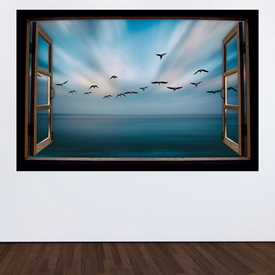 Vinilo Adhesivo Decorativo trampantojo 3D - Vista al mar