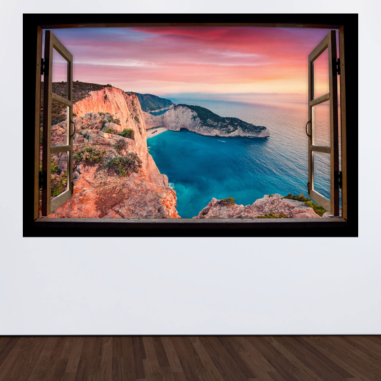 Vinilo Adhesivo Decorativo trampantojo 3D - Vista al mar