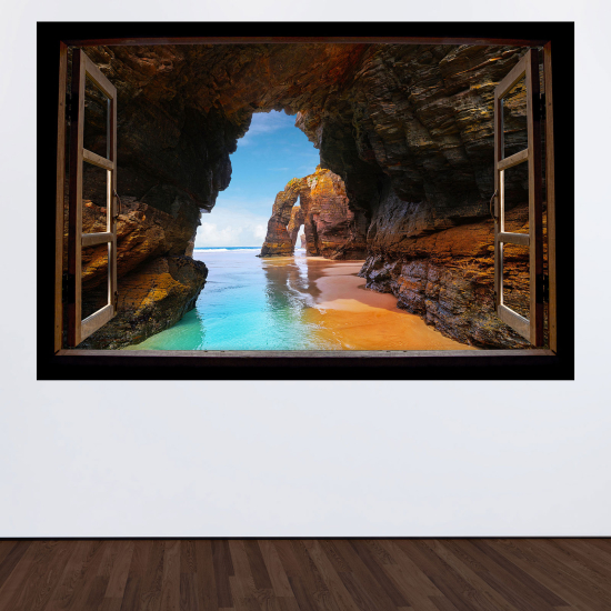 Vinilo Adhesivo Decorativo trampantojo 3D - Vista al mar