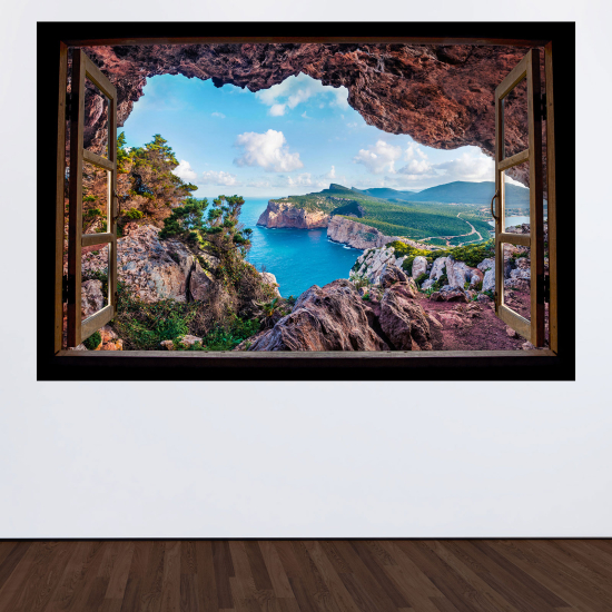 Vinilo Adhesivo Decorativo trampantojo 3D - Vista al mar