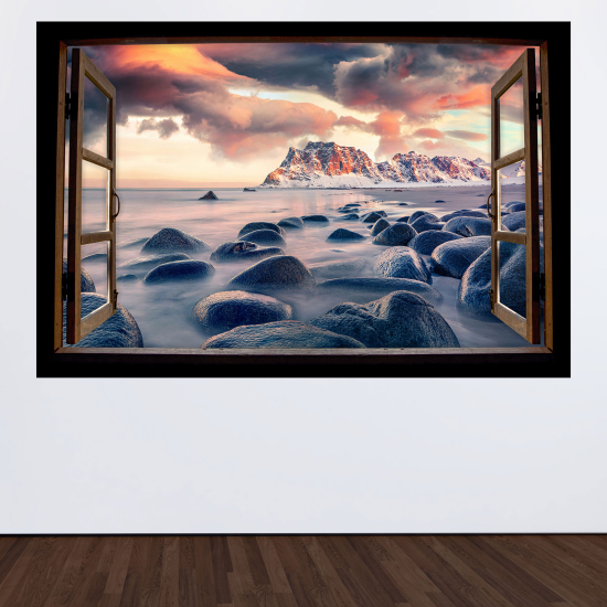Vinilo Adhesivo Decorativo trampantojo 3D - Vista al mar