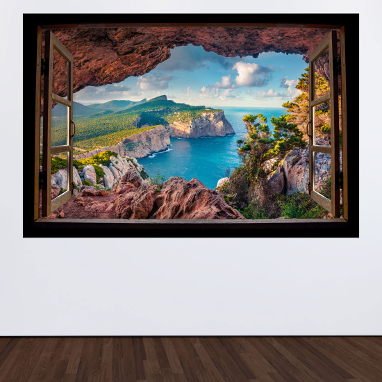 Vinilo Adhesivo Decorativo trampantojo 3D - Vista al mar