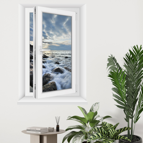 Vinilo Adhesivo Decorativo trampantojo 3D - Vista al mar