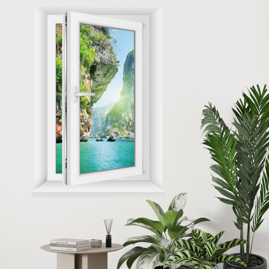 Vinilo Adhesivo Decorativo trampantojo 3D - Vista al mar