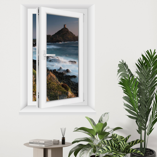Vinilo Adhesivo Decorativo trampantojo 3D - Vista al mar