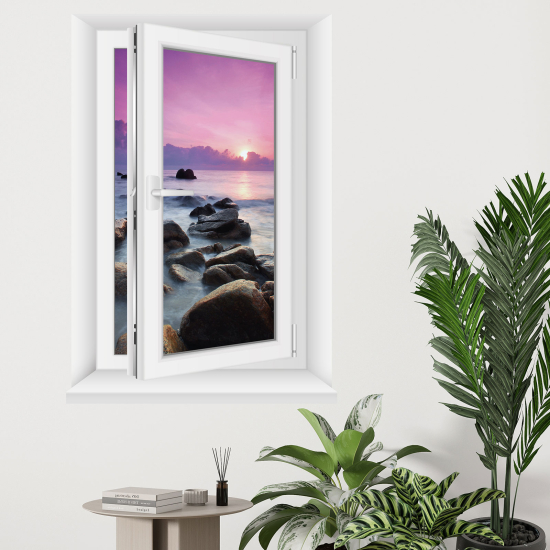 Vinilo Adhesivo Decorativo trampantojo 3D - Vista al mar