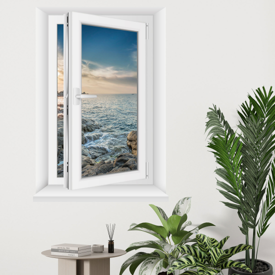 Vinilo Adhesivo Decorativo trampantojo 3D - Vista al mar