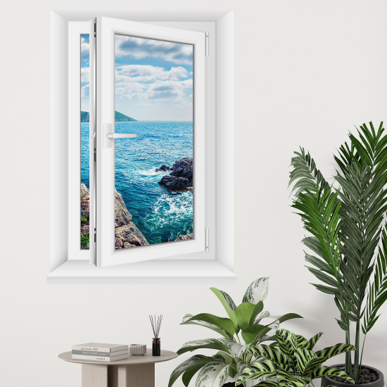Vinilo Adhesivo Decorativo trampantojo 3D - Vista al mar