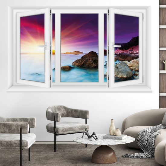 Vinilo Adhesivo Decorativo trampantojo 3D - Vista al mar