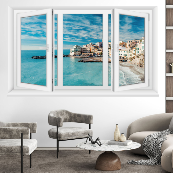 Vinilo Adhesivo Decorativo trampantojo 3D - Vista al mar
