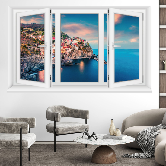 Vinilo Adhesivo Decorativo trampantojo 3D - Vista al mar