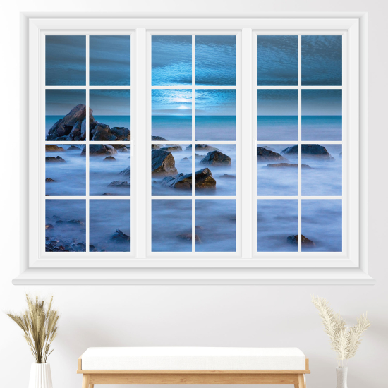 Vinilo Adhesivo Decorativo trampantojo 3D - Vista al mar