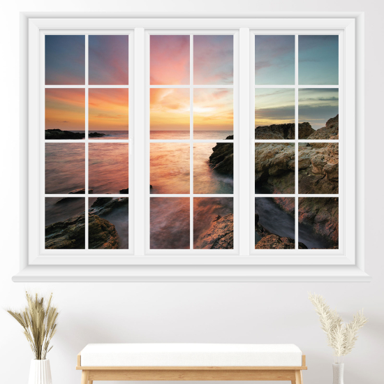 Vinilo Adhesivo Decorativo trampantojo 3D - Vista al mar