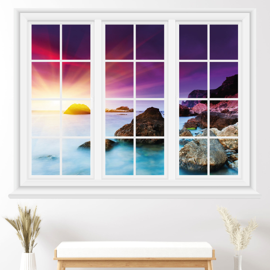 Vinilo Adhesivo Decorativo trampantojo 3D - Vista al mar