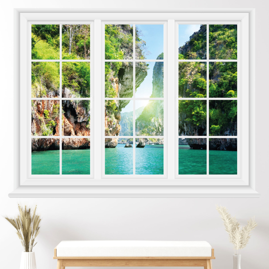 Vinilo Adhesivo Decorativo trampantojo 3D - Vista al mar