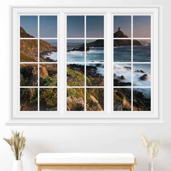 Vinilo Adhesivo Decorativo trampantojo 3D - Vista al mar