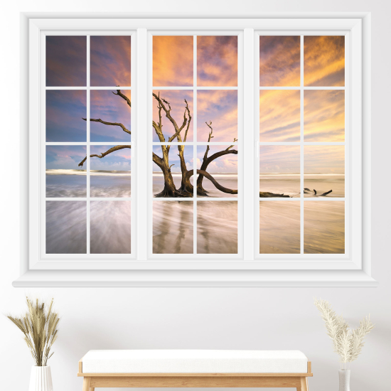 Vinilo Adhesivo Decorativo trampantojo 3D - Vista al mar