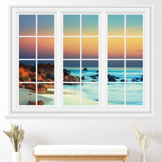 Vinilo Adhesivo Decorativo trampantojo 3D - Vista al mar