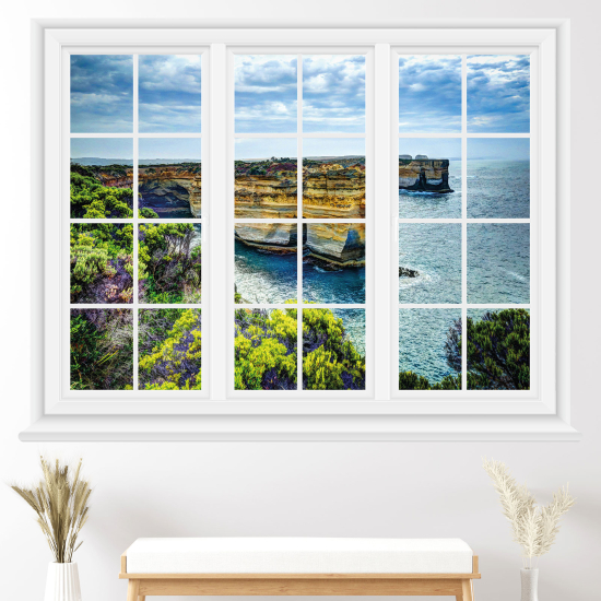 Vinilo Adhesivo Decorativo trampantojo 3D - Vista al mar
