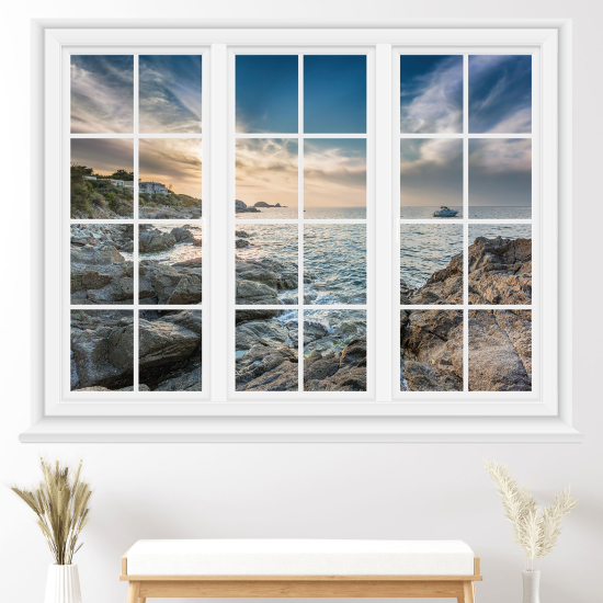 Vinilo Adhesivo Decorativo trampantojo 3D - Vista al mar