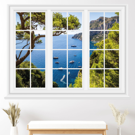 Vinilo Adhesivo Decorativo trampantojo 3D - Vista al mar