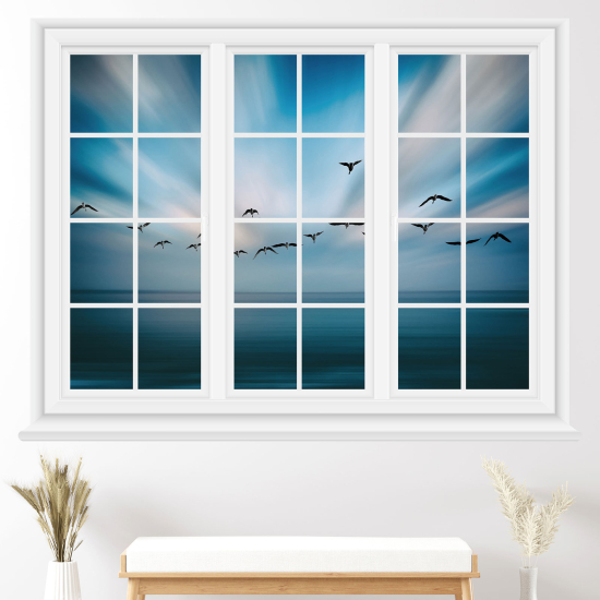Vinilo Adhesivo Decorativo trampantojo 3D - Vista al mar