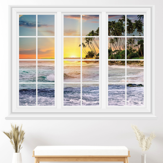 Vinilo Adhesivo Decorativo trampantojo 3D - Vista al mar