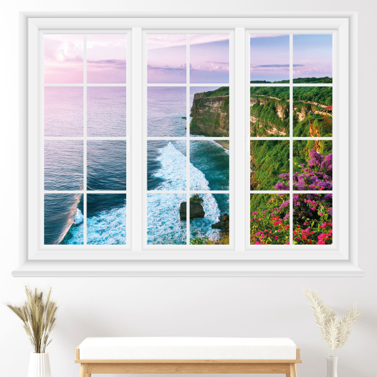 Vinilo Adhesivo Decorativo trampantojo 3D - Vista al mar