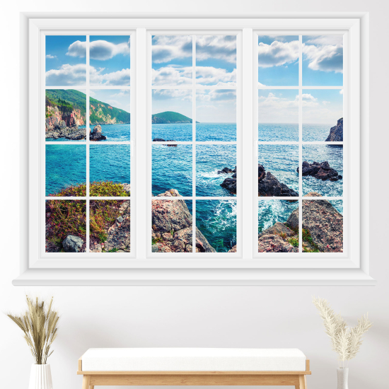 Vinilo Adhesivo Decorativo trampantojo 3D - Vista al mar