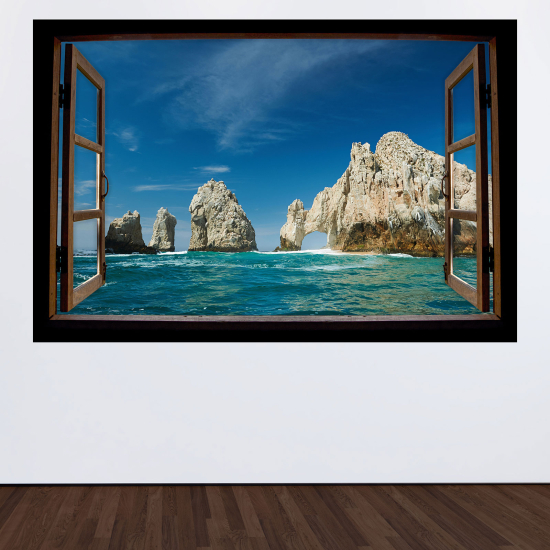 Vinilo Adhesivo Decorativo trampantojo 3D - Vista al mar México