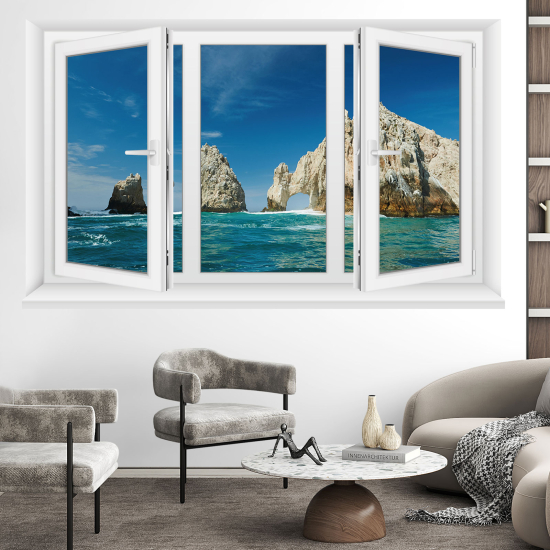 Vinilo Adhesivo Decorativo trampantojo 3D - Vista al mar México