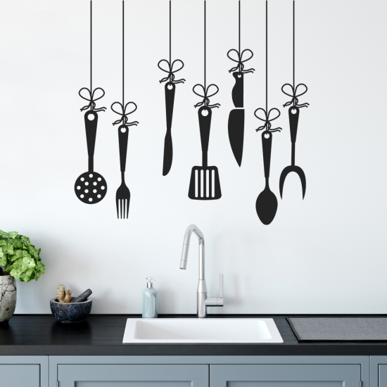 Vinilo Adhesivo Decorativo - Utensilios de cocina