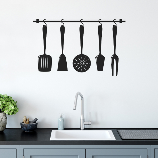 Vinilo Adhesivo Decorativo - Utensilios de cocina