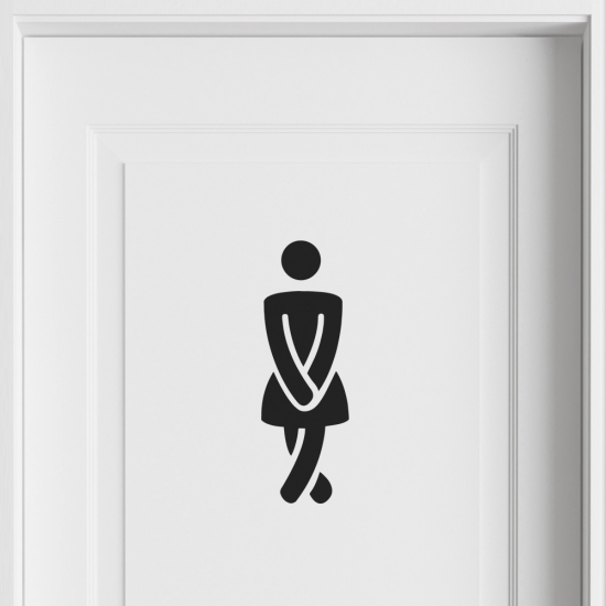 Vinilo Adhesivo Decorativo - WC Mujer