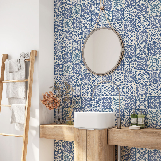 Vinilo Adhesivo para baño - Baldosas de cemento