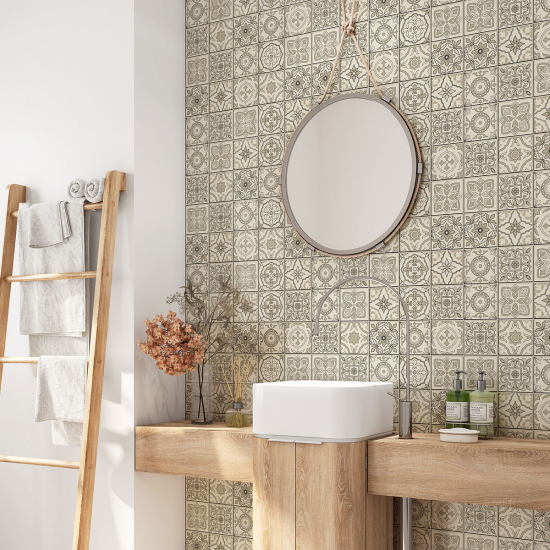 Vinilo Adhesivo para baño - Baldosas de cemento