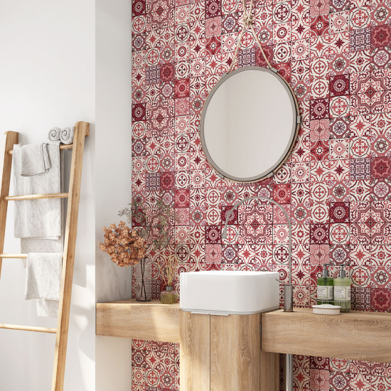 Vinilo Adhesivo para baño - Baldosas de cemento