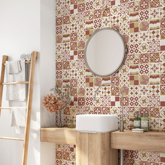 Vinilo Adhesivo para baño - Baldosas de cemento