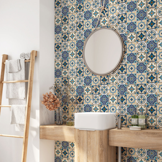 Vinilo Adhesivo para baño - Baldosas de cemento