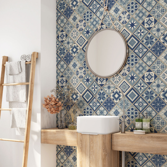 Vinilo Adhesivo para baño - Baldosas de cemento