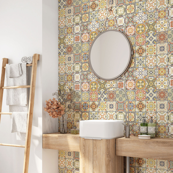 Vinilo Adhesivo para baño - Baldosas de cemento