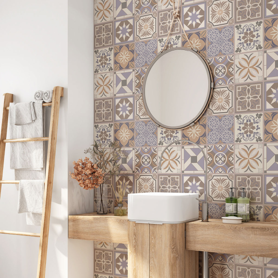 Vinilo Adhesivo para baño - Baldosas de cemento