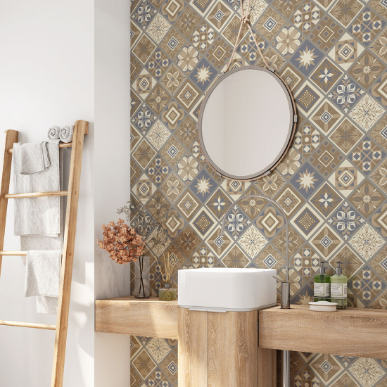 Vinilo Adhesivo para baño - Baldosas de cemento