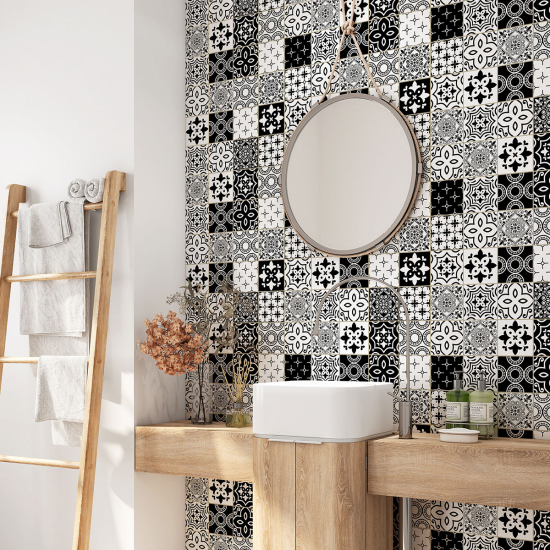 Vinilo Adhesivo para baño - Baldosas de cemento