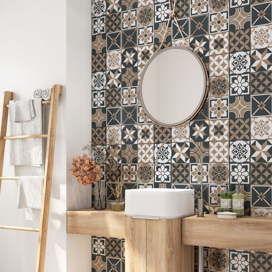 Vinilo Adhesivo para baño - Baldosas de cemento