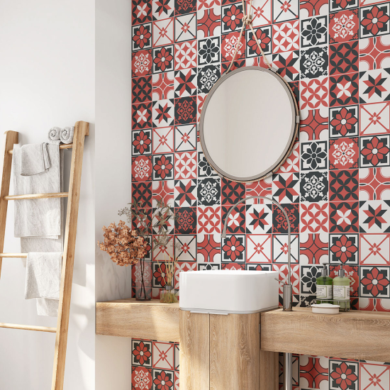 Vinilo Adhesivo para baño - Baldosas de cemento