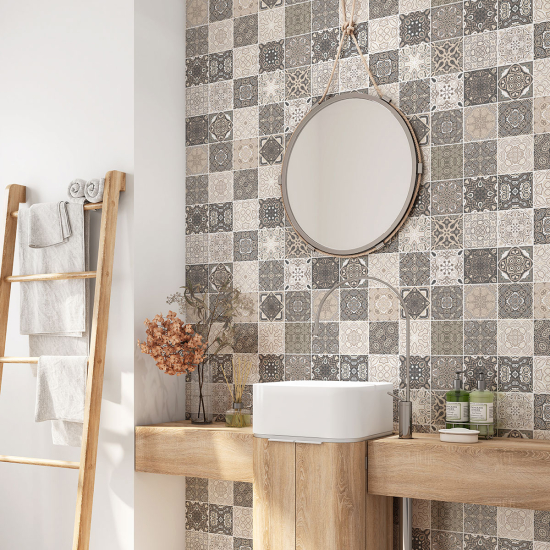 Vinilo Adhesivo para baño - Baldosas de cemento