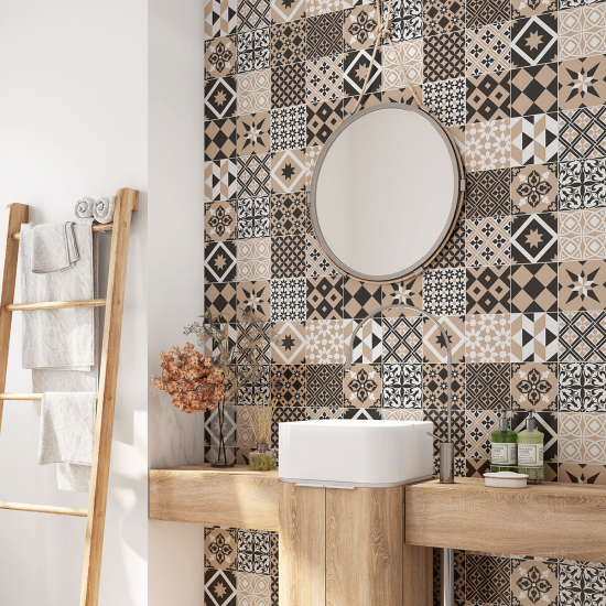 Vinilo Adhesivo para baño - Baldosas de cemento
