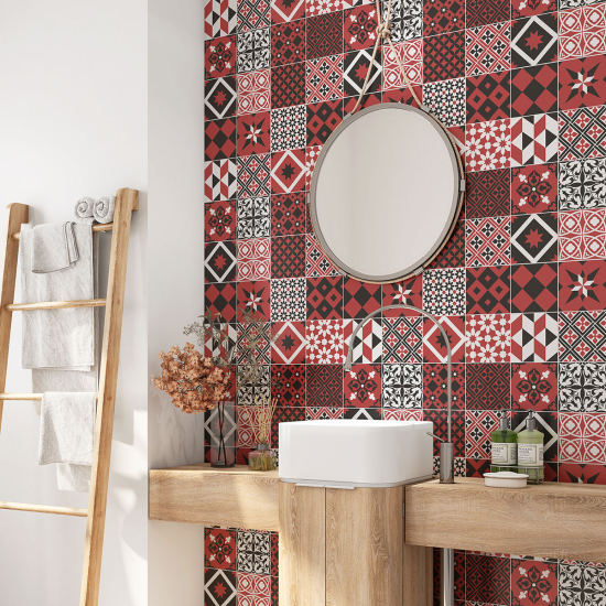Vinilo Adhesivo para baño - Baldosas de cemento